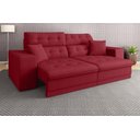 Ver imagem 1 de Sofá Pegasus 2,50M Assento Retrátil e Reclinável Velosuede Vermelho - Netsofás