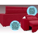 Ver imagem 7 de Sofá Pegasus 2,50M Assento Retrátil e Reclinável Velosuede Vermelho - Netsofás