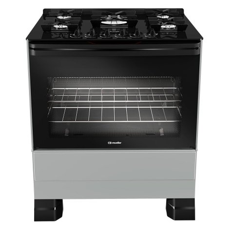 Fogão a Gás 5 Bocas Mueller, Mesa de Vidro - Mfv5bf