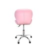 Cadeira Escritório Slim Vegas Base Giratória Estofada Rosa Quartzo - 5