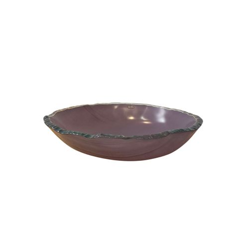 Cuba Sobrepor Banheiro Vidro Redonda 40cm