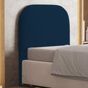 Ver imagem 2 de Cabeceira Cama Box 100cm Orgânica Lanna W01 Suede Azul Marinho - Lyam Decor