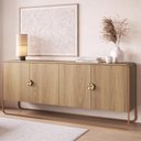 Ver imagem 7 de Buffet Aparador Organico 4 Portas 180 Cm 28075 Artesano Hanover Dourado