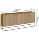 Ver imagem 3 de Buffet Aparador Organico 4 Portas 180 Cm 28075 Artesano Hanover Dourado