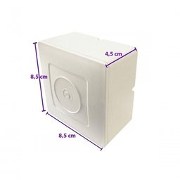 Caixa Sobrepor Multitoc Cftv Quadrada Branca 3x3 - 4
