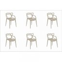 Ver imagem 1 de Kit 6 Cadeiras Allegra Bege/Nude
