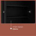 Ver imagem 7 de Armário Multiuso Aura com 2 Portas e 5 Prateleiras Preto