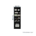 Ver imagem 5 de Armário Multiuso Aura com 2 Portas e 5 Prateleiras Preto