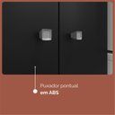 Ver imagem 6 de Armário Multiuso Aura com 2 Portas e 5 Prateleiras Preto