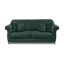 Ver imagem 5 de Sofá 3 Lugares Pé de Madeira Julieta 220 Cm Veludo Verde S04 - D'Rossi