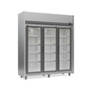 Ver imagem 2 de Expositor 3 Portas Geas3p Gelopar Auto Serviço Tipo Inox 4 Prateleiras 220v