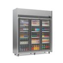 Ver imagem 1 de Expositor 3 Portas Geas3p Gelopar Auto Serviço Tipo Inox 4 Prateleiras 220v