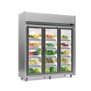 Ver imagem 3 de Expositor 3 Portas Geas3p Gelopar Auto Serviço Tipo Inox 4 Prateleiras 220v