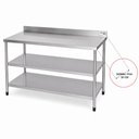 Ver imagem 2 de Mesa Lisa - Dois Planos Inferiores - 1200x500 | Aço Inox 430