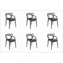 Ver imagem 1 de Kit 6 Cadeiras Allegra Preto