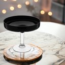 Ver imagem 2 de Centro de Mesa com Pé de Vidro Preto - 23x27x27cm