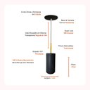 Ver imagem 5 de Luminária Tubo Redondo Prime Sala Quarto e Escrtório Premium:preto