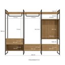 Ver imagem 4 de Guarda-roupa Closet 3 Gavetas Kappesberg Freijó/preto Fosco