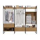 Ver imagem 3 de Guarda-roupa Closet 3 Gavetas Kappesberg Freijó/preto Fosco