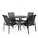 Ver imagem 1 de Conjunto 1 Mesa + 4 Cadeiras para Área Externa - Preto