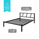 Ver imagem 4 de Cama Casal Bruna 100% de Aço Estilo Industrial Reforçada - Preto
