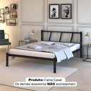 Ver imagem 2 de Cama Casal Bruna 100% de Aço Estilo Industrial Reforçada - Preto