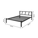 Ver imagem 5 de Cama Casal Bruna 100% de Aço Estilo Industrial Reforçada - Preto