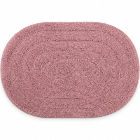 Tapete para Banheiro Oazi 80% Algodao e 20% Poliester 40x60cm Rosa Bene Casa