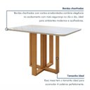 Ver mais imagens de Conjunto Sala de Jantar 4 Lugares Retangular Tampo Vidro/MDF Mesa Bold e Cadeiras Pés Madeira Jade