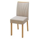 Ver imagem 6 de Conjunto Sala de Jantar 4 Lugares Retangular Tampo Vidro/MDF Mesa Tessera Cadeiras Pés Madeira Jade
