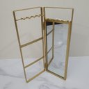 Ver imagem 2 de Porta Bijuterias Dourado Espelho HOME DESING