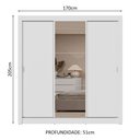 Ver imagem 7 de Guarda-roupa Casal 3 Portas de Correr com Espelho 2 Gavetas Branco Sublime Madesa Branco