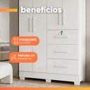 Ver imagem 5 de Guarda Roupas Infantil 4 Portas 3 Gavetas com Chave Flex Tami
