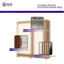 Ver imagem 3 de Guarda Roupa Solteiro 02 Portas de Correr 03 Gavetas Prime com Armário Multiuso Margarida Cinamomo o