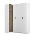 Ver imagem 7 de Guarda Roupa de Canto Reto 5 Portas 1 Reflecta Altezza Clean Belmax:Branco