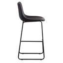 Ver imagem 4 de Kit 4 Banquetas Oxford Verner Fratini 100 Cm (altura) Poliuretano (pu) Preto Base em Aço Preto