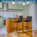 Ver imagem 7 de Kit 4 Banquetas Oxford Verner Fratini 100 Cm (altura) Poliuretano (pu) Preto Base em Aço Preto