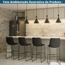 Ver imagem 6 de Kit 4 Banquetas Oxford Verner Fratini 100 Cm (altura) Poliuretano (pu) Preto Base em Aço Preto