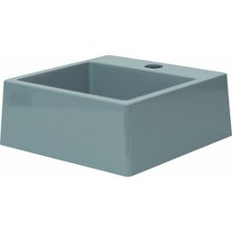 Pia Cuba Sobrepor para Banheiro de Mármore Sintético Cinza Pop 31 X 31 Quanta Compositos Cuba Pop - 4