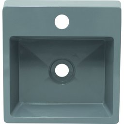 Pia Cuba Sobrepor para Banheiro de Mármore Sintético Cinza Pop 31 X 31 Quanta Compositos Cuba Pop - 2