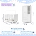 Ver imagem 3 de Quarto de Bebê Completo Guarda Roupa 3 Portas e Berço Mini Cama 100% MDF Encanto