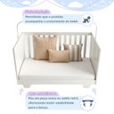 Ver imagem 6 de Quarto de Bebê Completo Guarda Roupa 3 Portas e Berço Mini Cama 100% MDF Encanto
