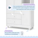 Ver mais imagens de Quarto de Bebê Completo Guarda Roupa 3 Portas e Berço Mini Cama 100% MDF Encanto