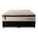Ver mais imagens de Conjunto Cama Box Queen c/ Molas Ensacadas Quartzo Preto 158x198x71