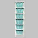 Ver imagem 1 de Organizador 6 Cestos Branco com Cestos Verdes Organizer