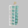 Organizador 6 Cestos Branco com Cestos Verdes Organizer - 3