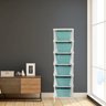 Organizador 6 Cestos Branco com Cestos Verdes Organizer - 2