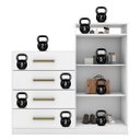 Ver imagem 6 de Cômoda Áurea 2 Portas 4 Gavetas 1,20 M - Comoda para Quarto - Demobile:branco