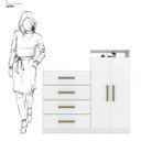 Ver imagem 5 de Cômoda Áurea 2 Portas 4 Gavetas 1,20 M - Comoda para Quarto - Demobile:branco