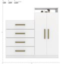 Ver imagem 4 de Cômoda Áurea 2 Portas 4 Gavetas 1,20 M - Comoda para Quarto - Demobile:branco